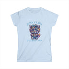 Fluffy Cat Coffee T-Shirt – Paws, Claws, and Zero Flaws Colorful Cat Tee Printify