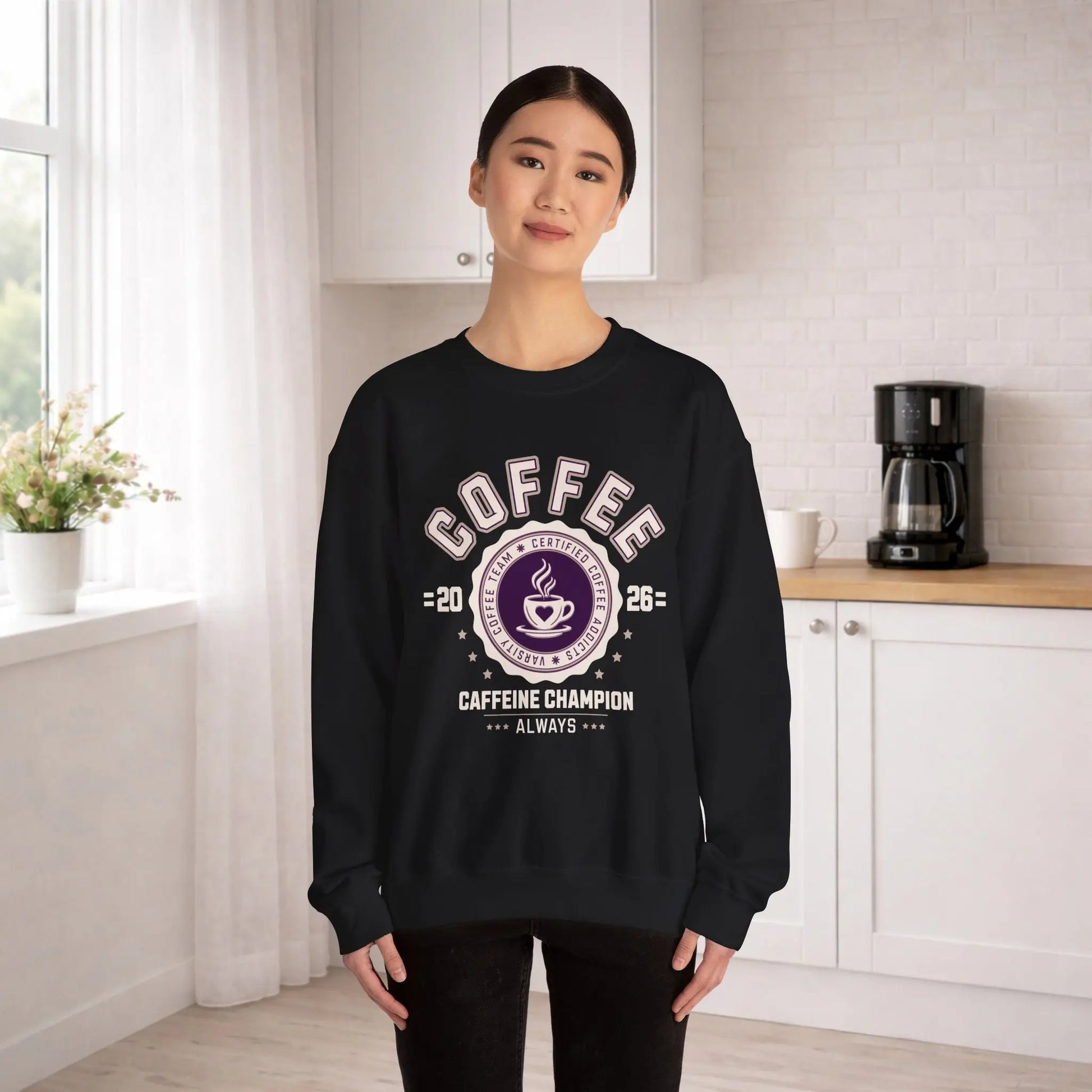 Varsity Coffee Sweatshirt Printify