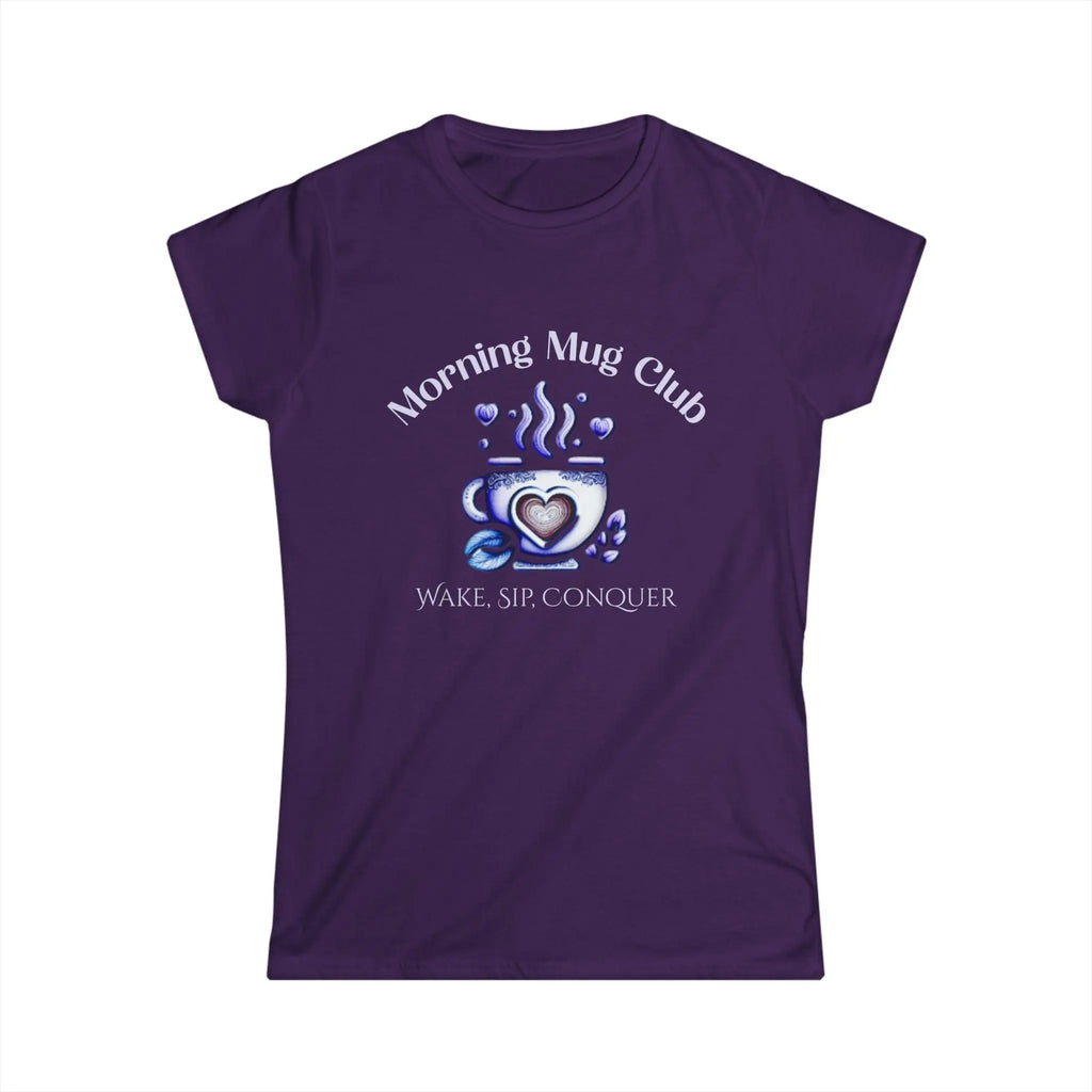 Wake, Sip, Conquer Tshirt - Morning Mug Club - Boho Style Coffee Tee Printify