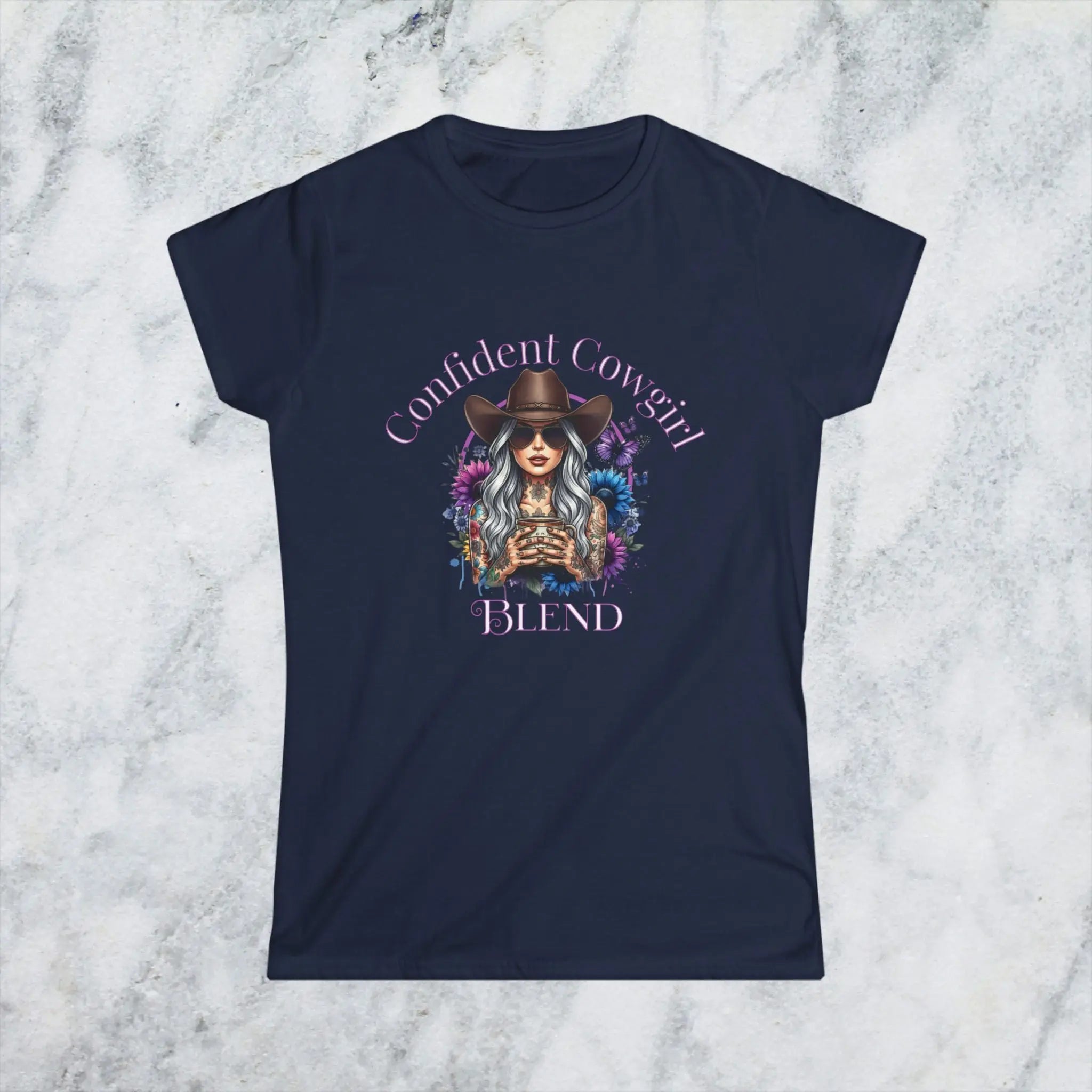 Confident Cowgirl Tee — Women's Graphic Western Coffee Shirt Printify