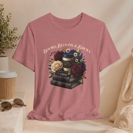 Books, Blooms & Brews Tee Printify