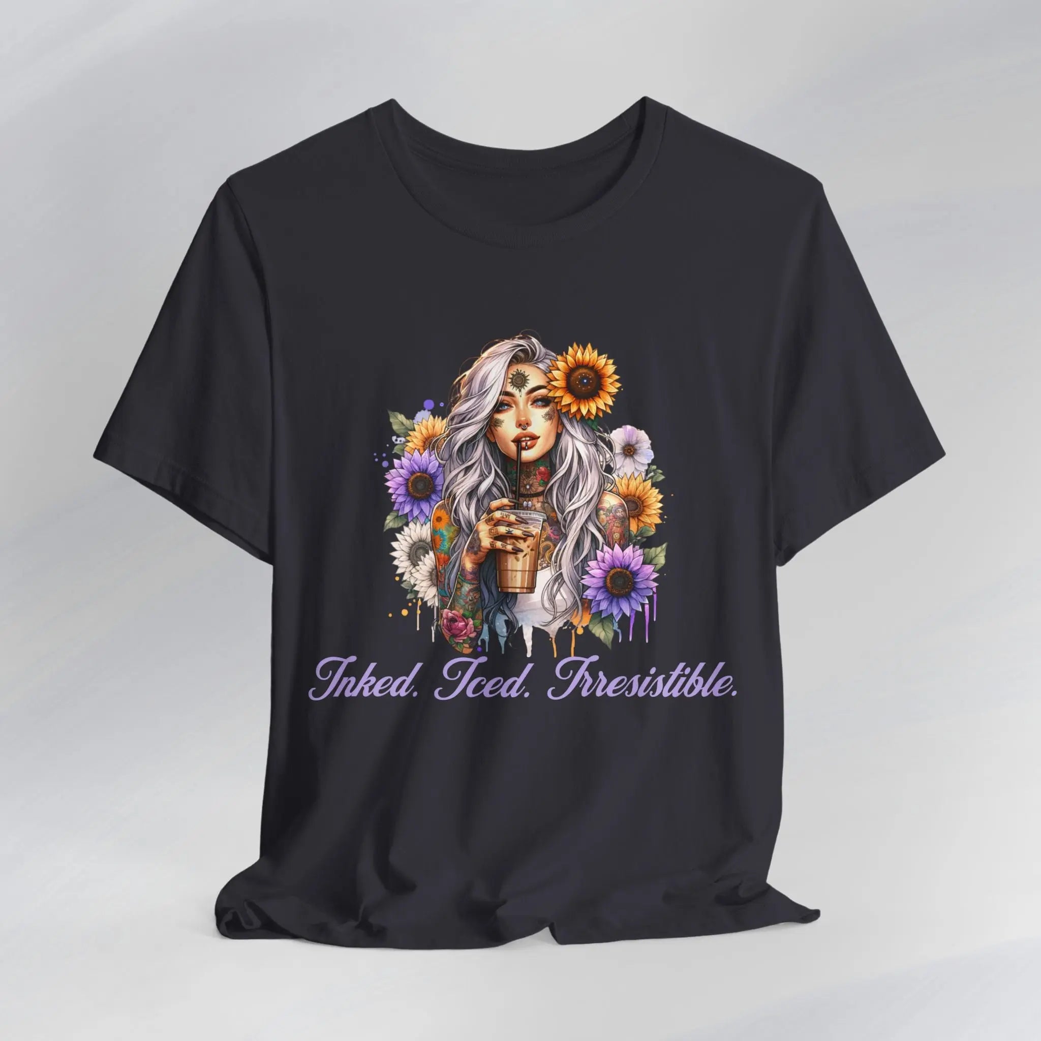 Iced Inked Floral T-shirt Printify