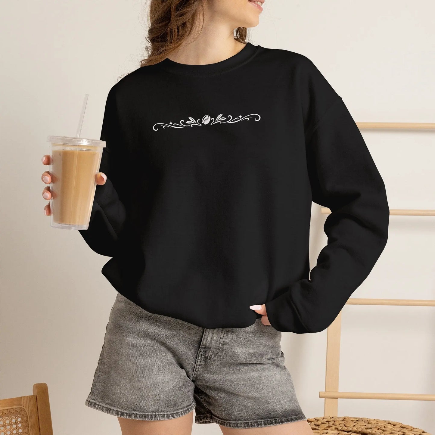 Coffee Filigree Sweatshirt Printify