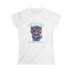Fluffy Cat Coffee T-Shirt – Paws, Claws, and Zero Flaws Colorful Cat Tee Printify