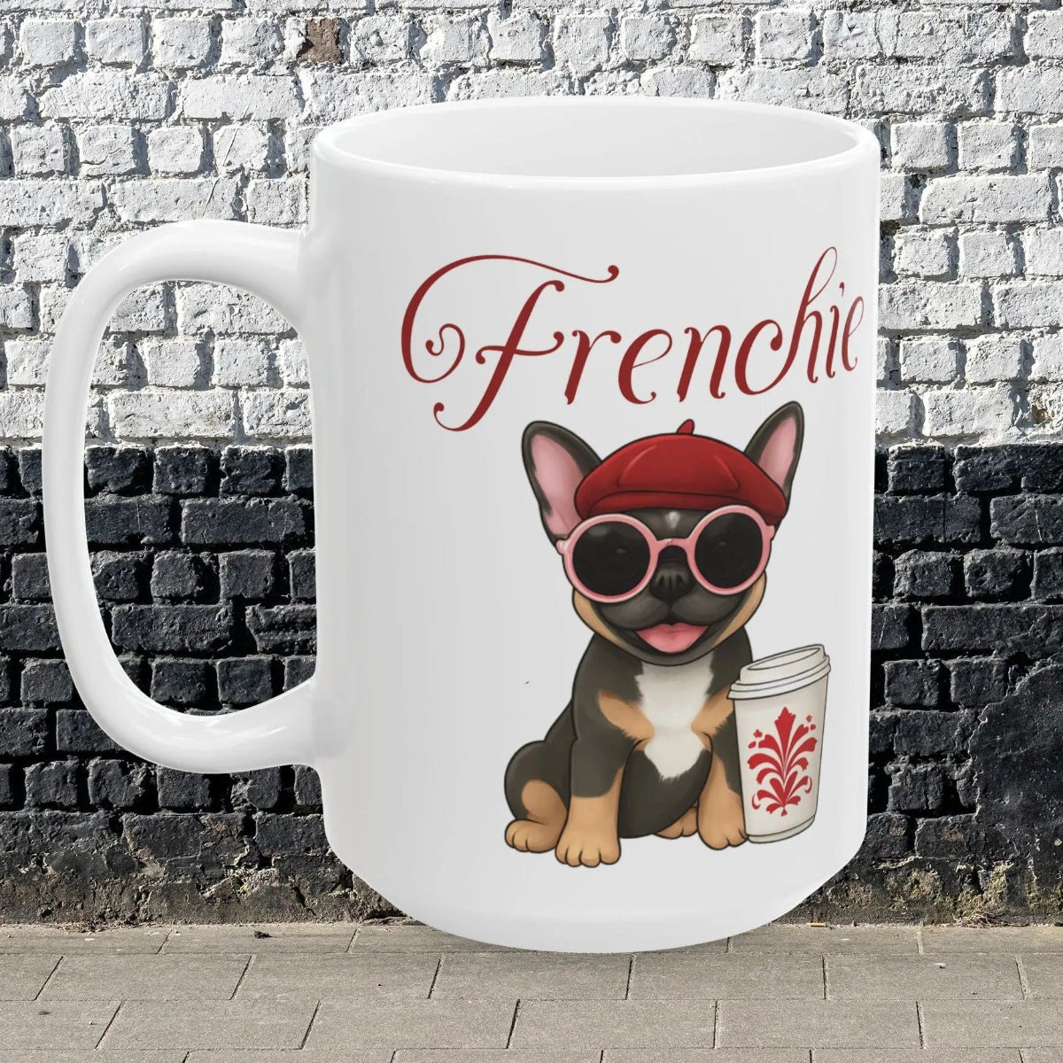 Frenchie Dog Coffee Mug – Cute French Bulldog Ceramic Mug (15oz) Printify