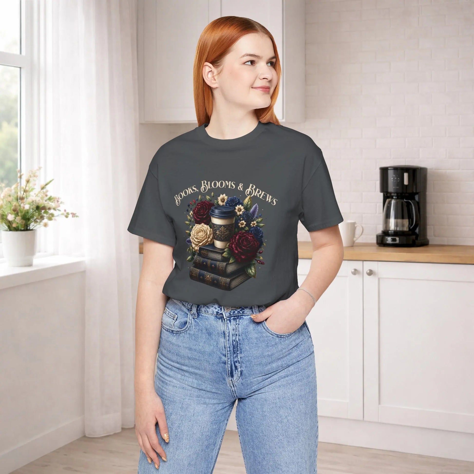 Books, Blooms & Brews Tee Printify