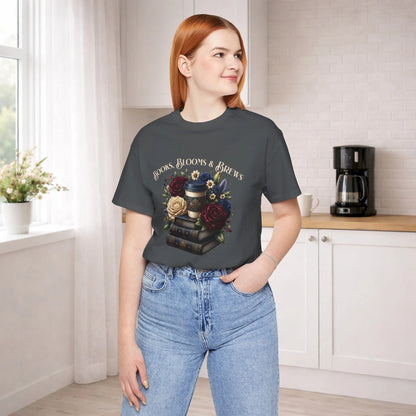 Books, Blooms & Brews Tee Printify