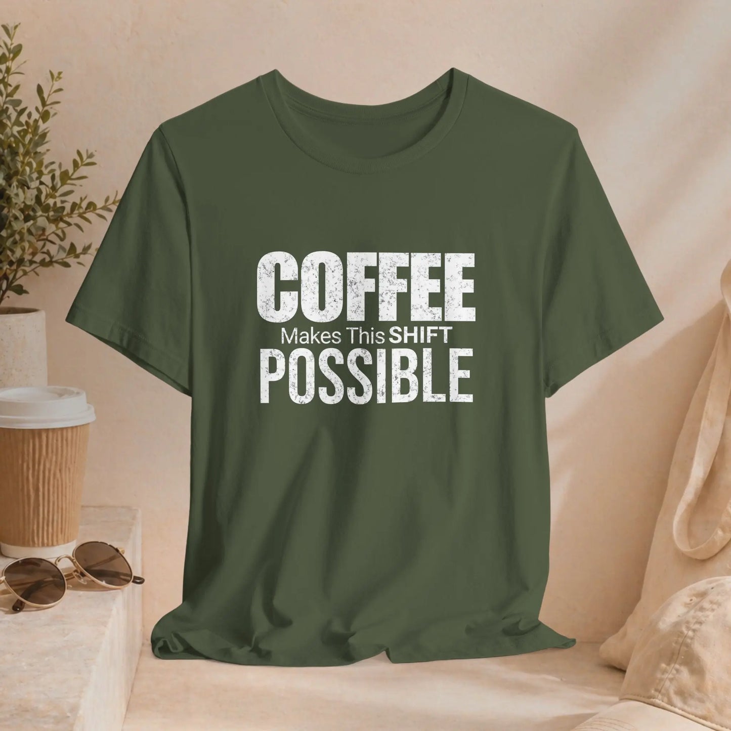 Coffee Makes This Shift Possible T-Shirt - Boldly Bitter Company