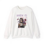 Brew It! Graphic Sweatshirt | Comfortable Crewneck | Eco-Friendly Gift for Coffee Lovers | Ideal for Casual Wear, Gift, Home, Holidays Printify