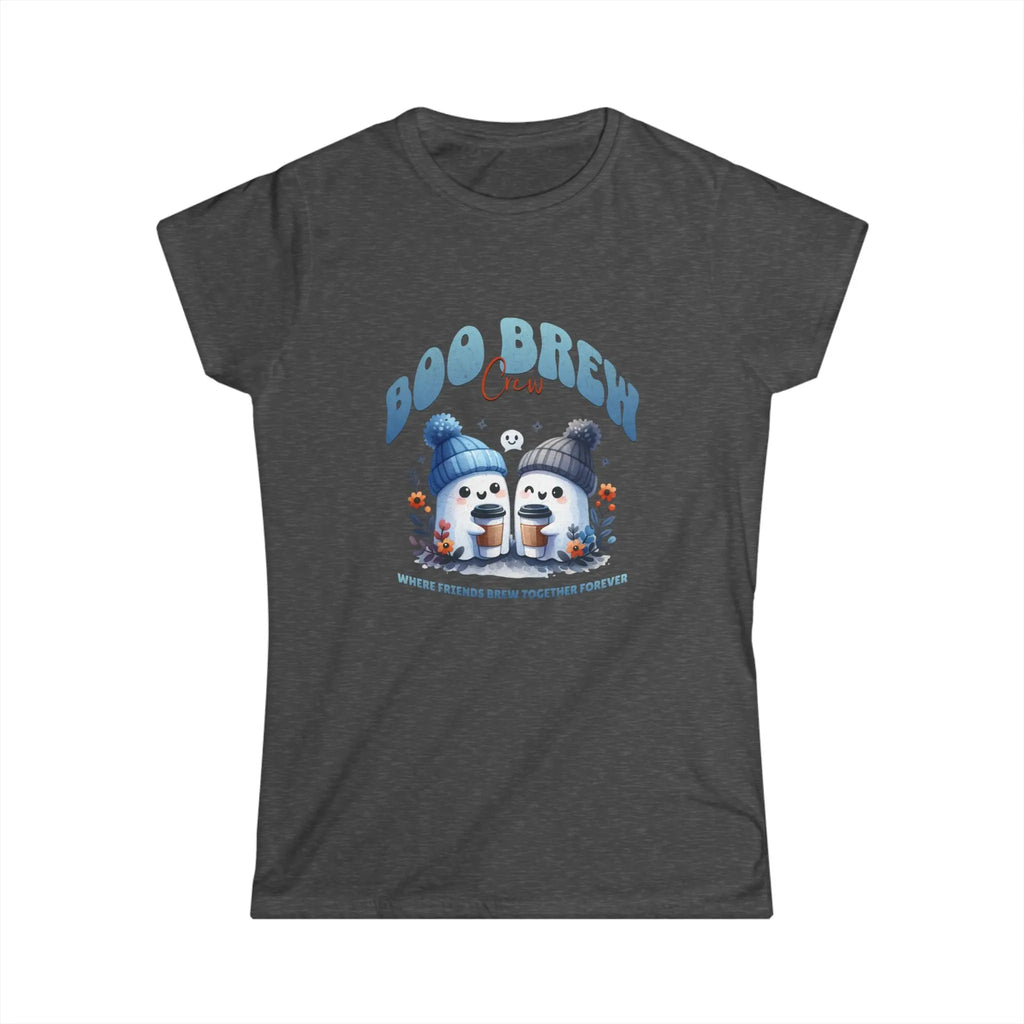 Boo Brew Crew T-Shirt - Cute Ghost Coffee tee Printify