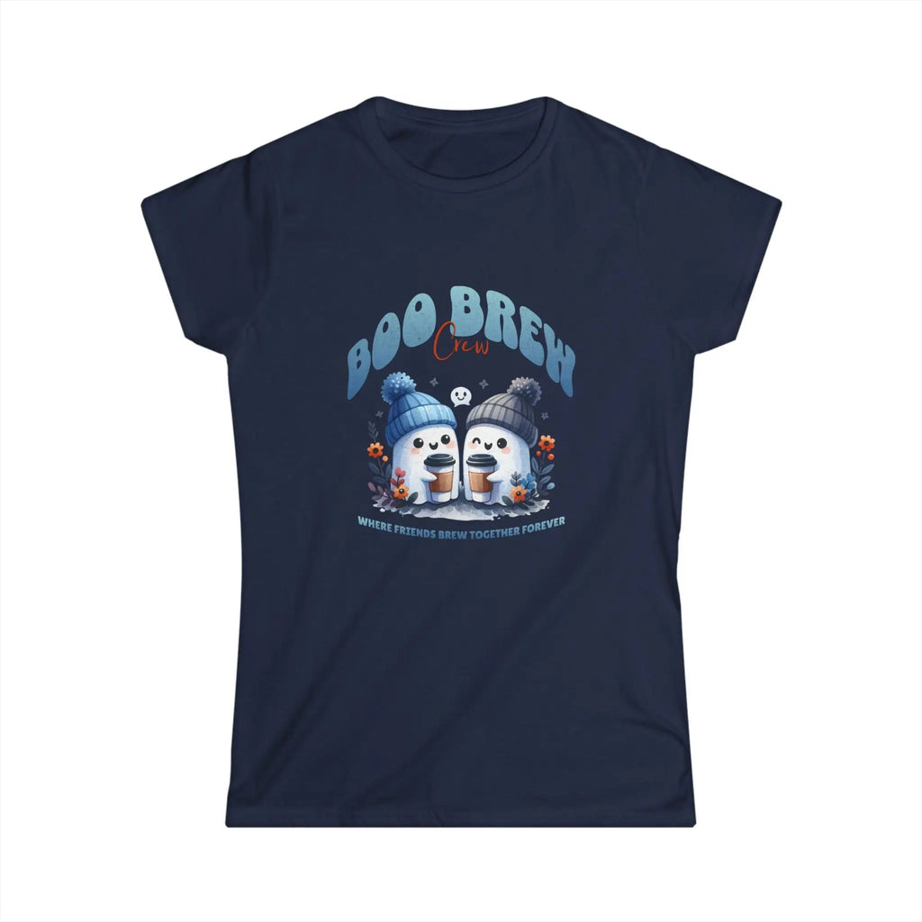 Boo Brew Crew T-Shirt - Cute Ghost Coffee tee Printify