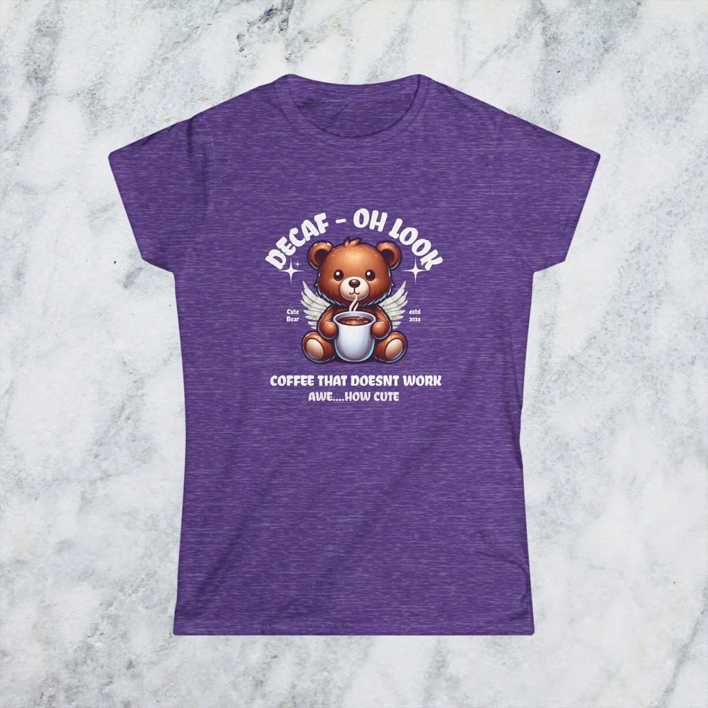 Decaf Bear T-shirt - Decaf Coffee that doesn't work - Boldly Bitter Company