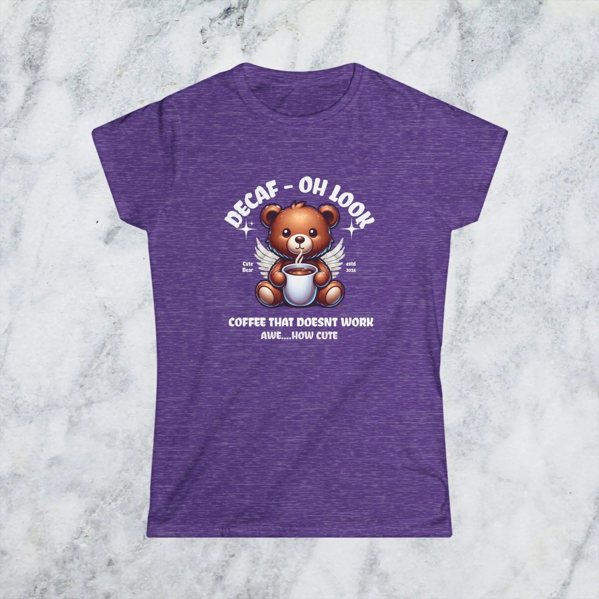 Decaf Bear T-shirt - Decaf Coffee that doesn't work - Boldly Bitter Company