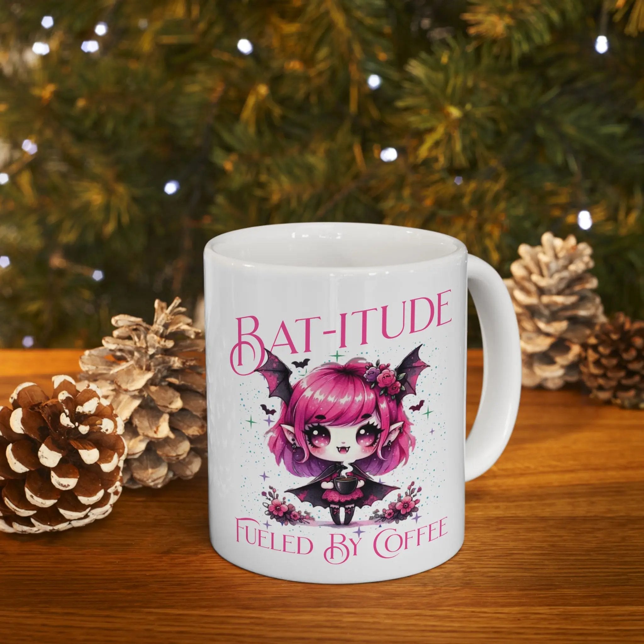 Batitude Coffee Mug - Unique Gift for Halloween - Boldly Bitter Company