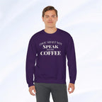 Thou Shalt Not Speak Before Coffee Sweatshirt Printify