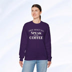 Thou Shalt Not Speak Before Coffee Sweatshirt Printify