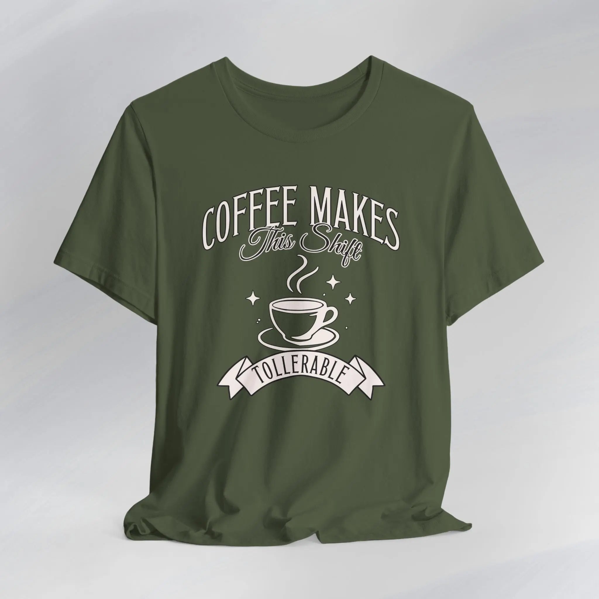 Coffee Makes This Shift Tolerable T‑Shirt - Boldly Bitter Company
