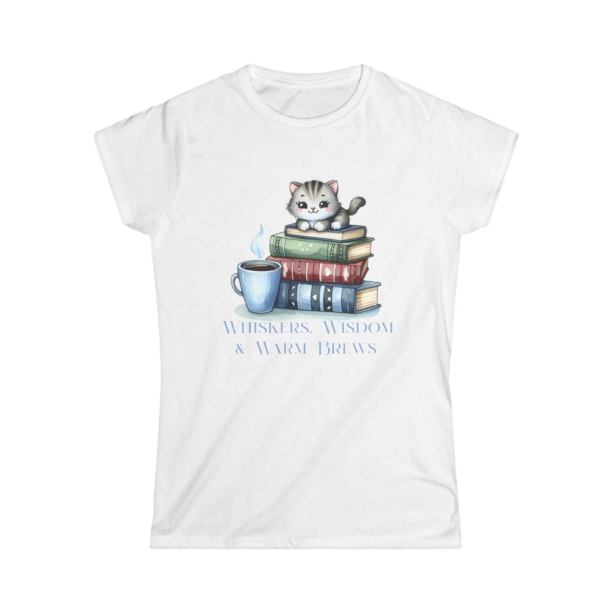 Whiskers, Wisdom and Warm Brews Tshirt Printify