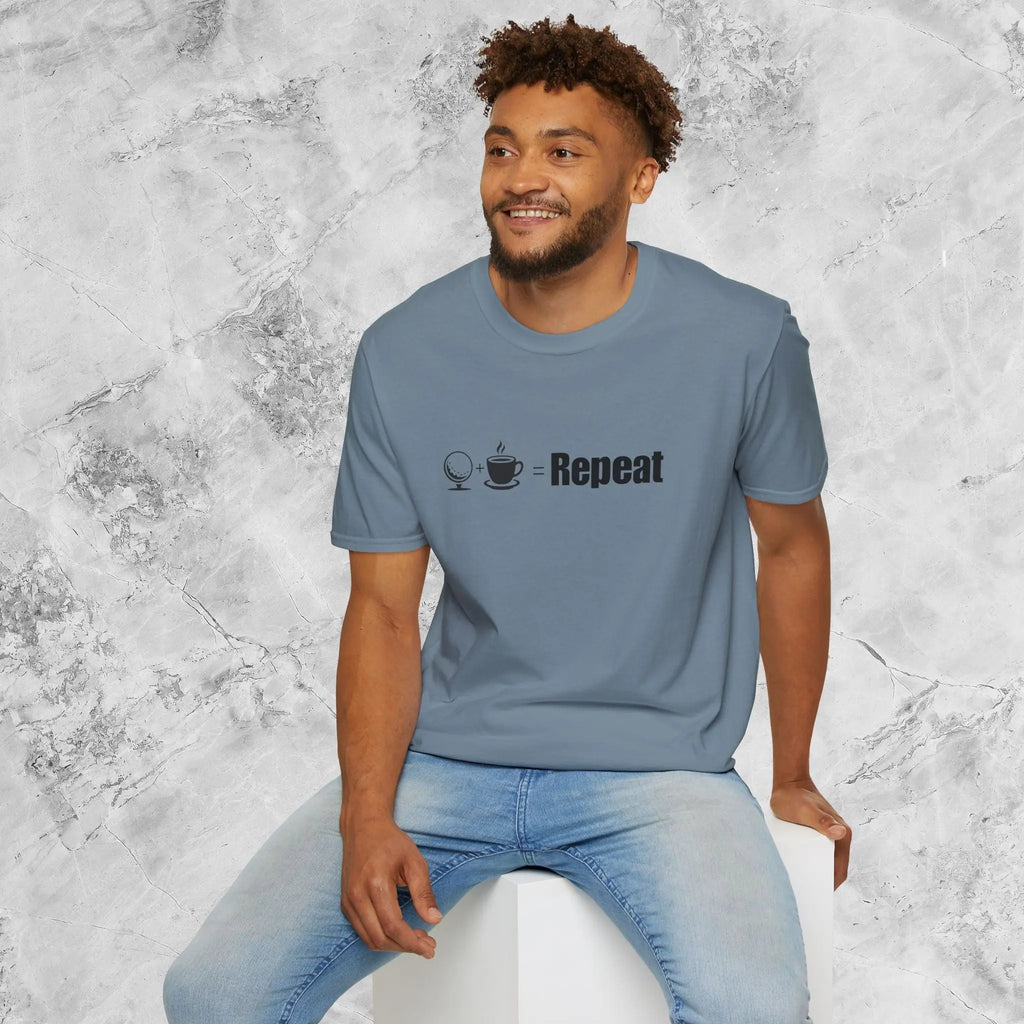 Golf Coffee Repeat T-Shirt Printify