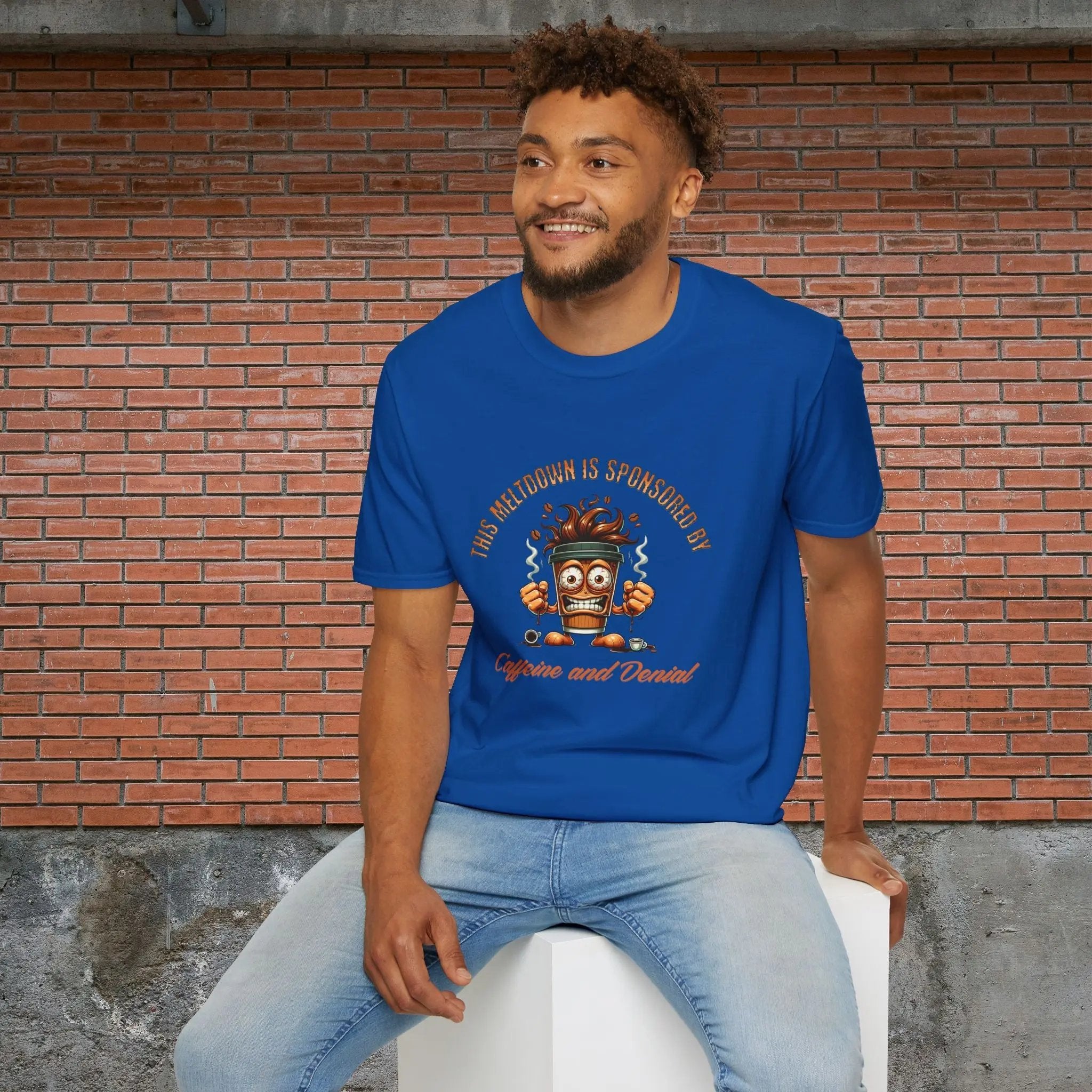 Caffeine and Denial T-Shirt Printify