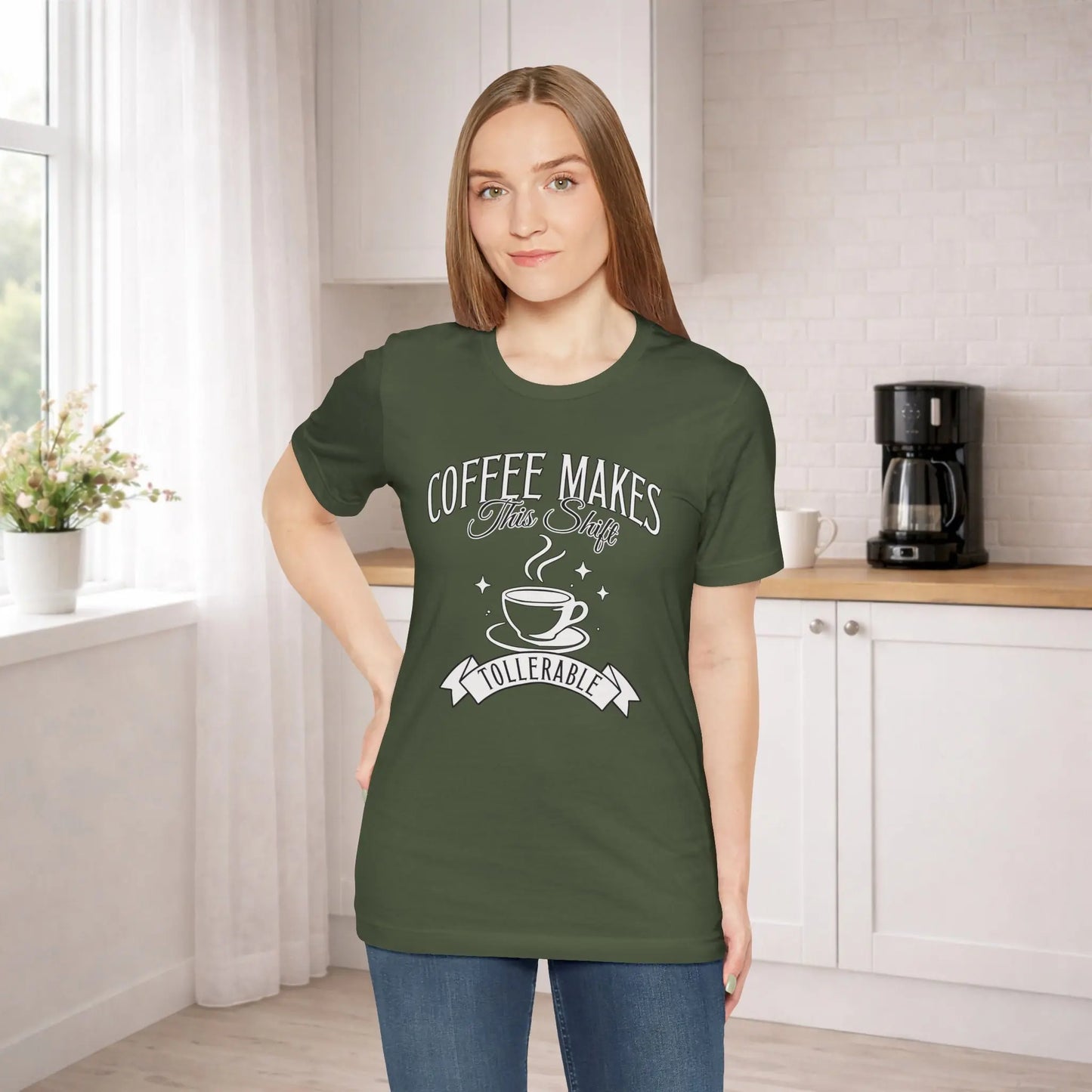 Coffee Makes This Shift Tolerable T‑Shirt Printify