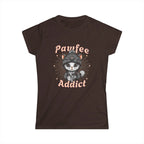 Pawfee Addict Tshirt- Cute Cat and Coffee T-Shirt Printify