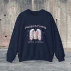 Prayer & Coffee Sweatshirt | Unisex Crewneck | Cozy Gift for Coffee Lovers | Relaxed Fit for Chill Days | Perfect for Holidays & Gatherings - Boldly Bitter Company