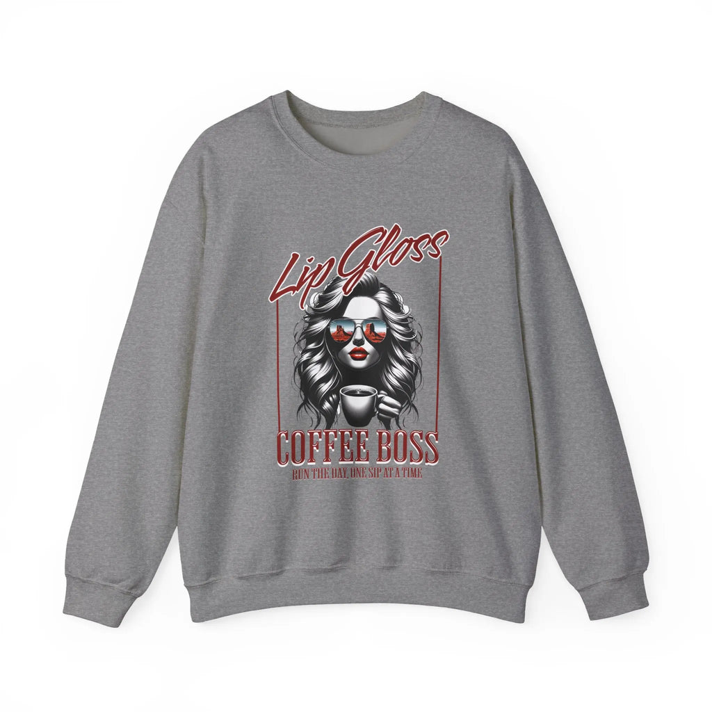 Lip Gloss Coffee Boss Sweatshirt Printify