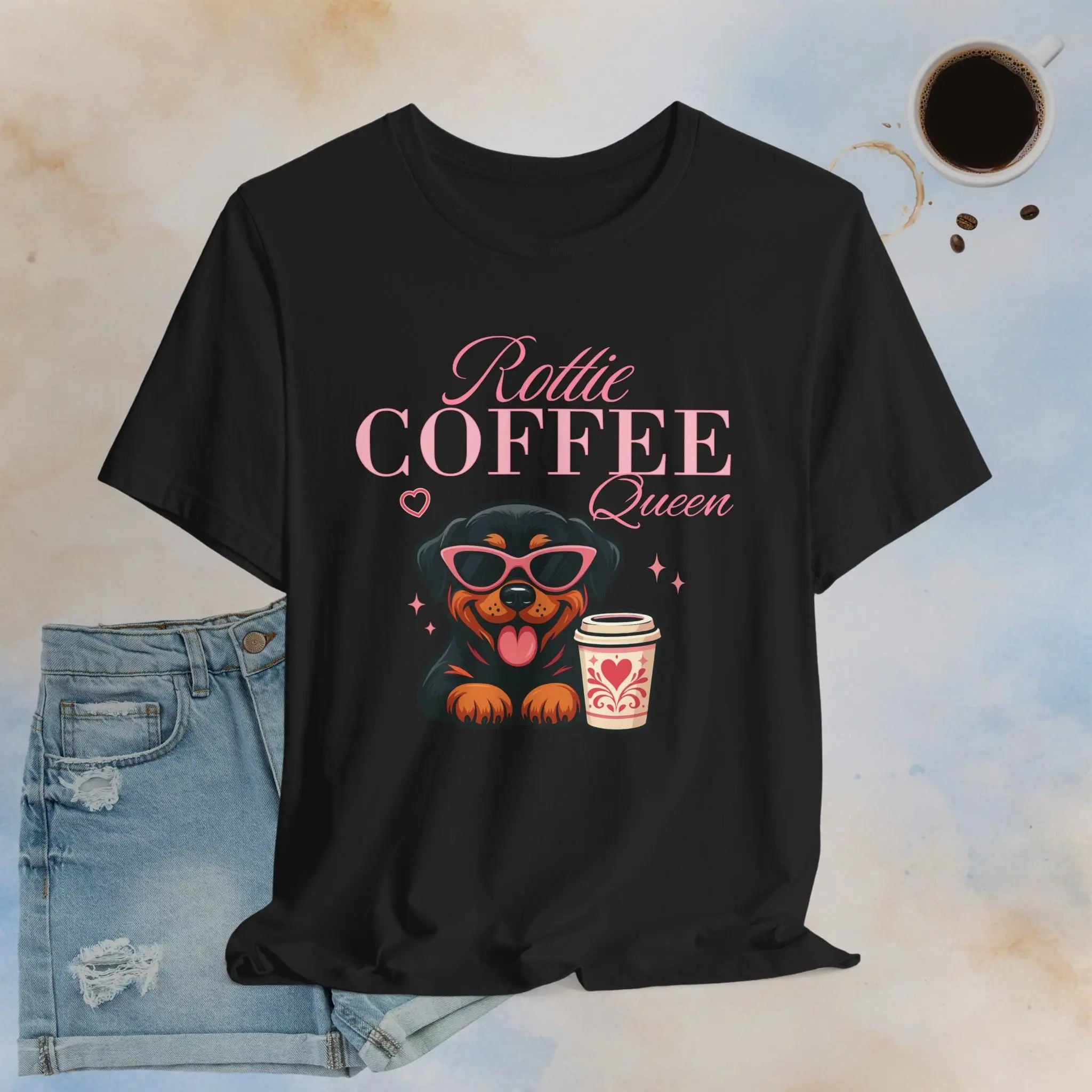 Rottie Coffee Queen Tee Printify