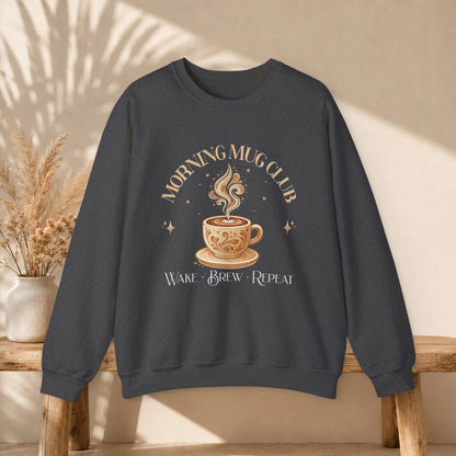 Morning Mug Club Sweatshirt - Wake, Brew, Repeat Printify