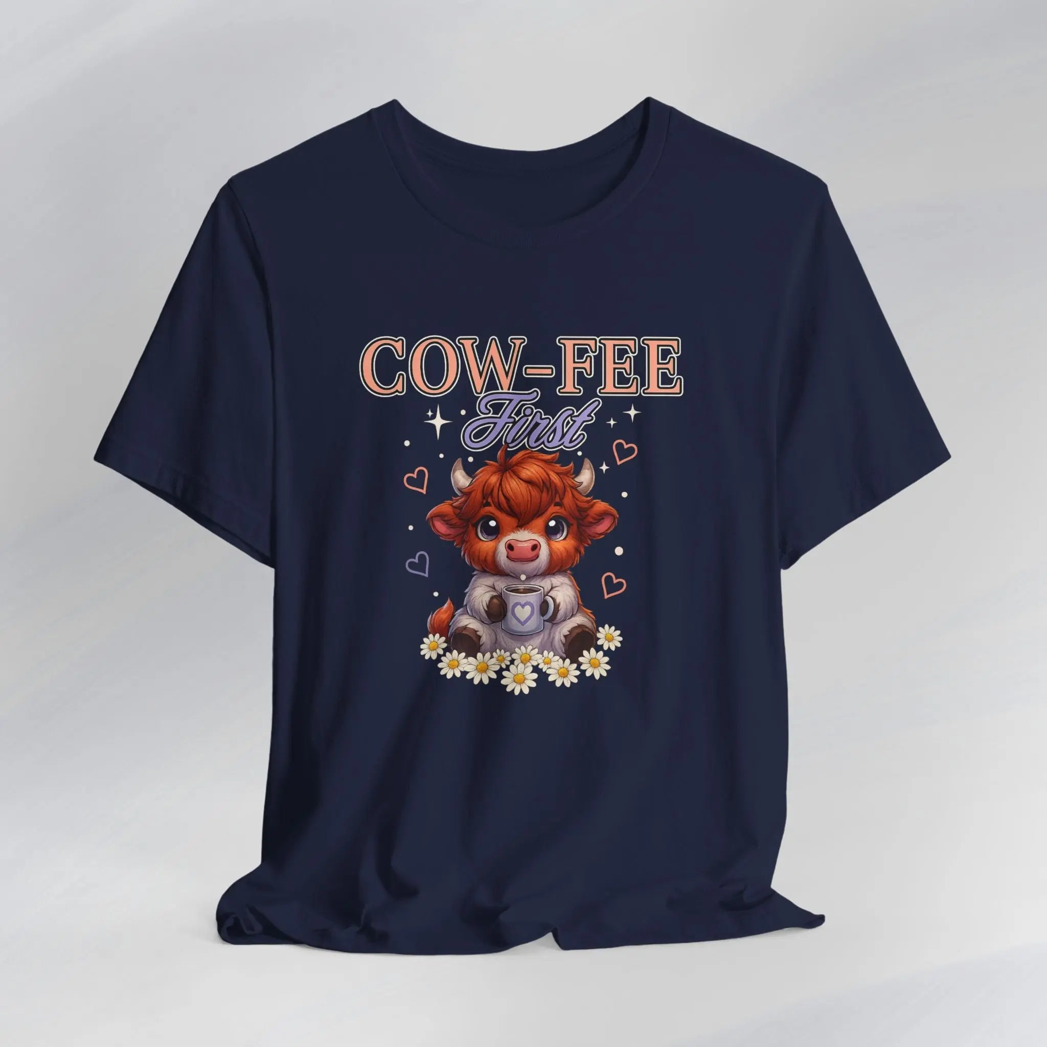 Cow-Fee First Tee Printify