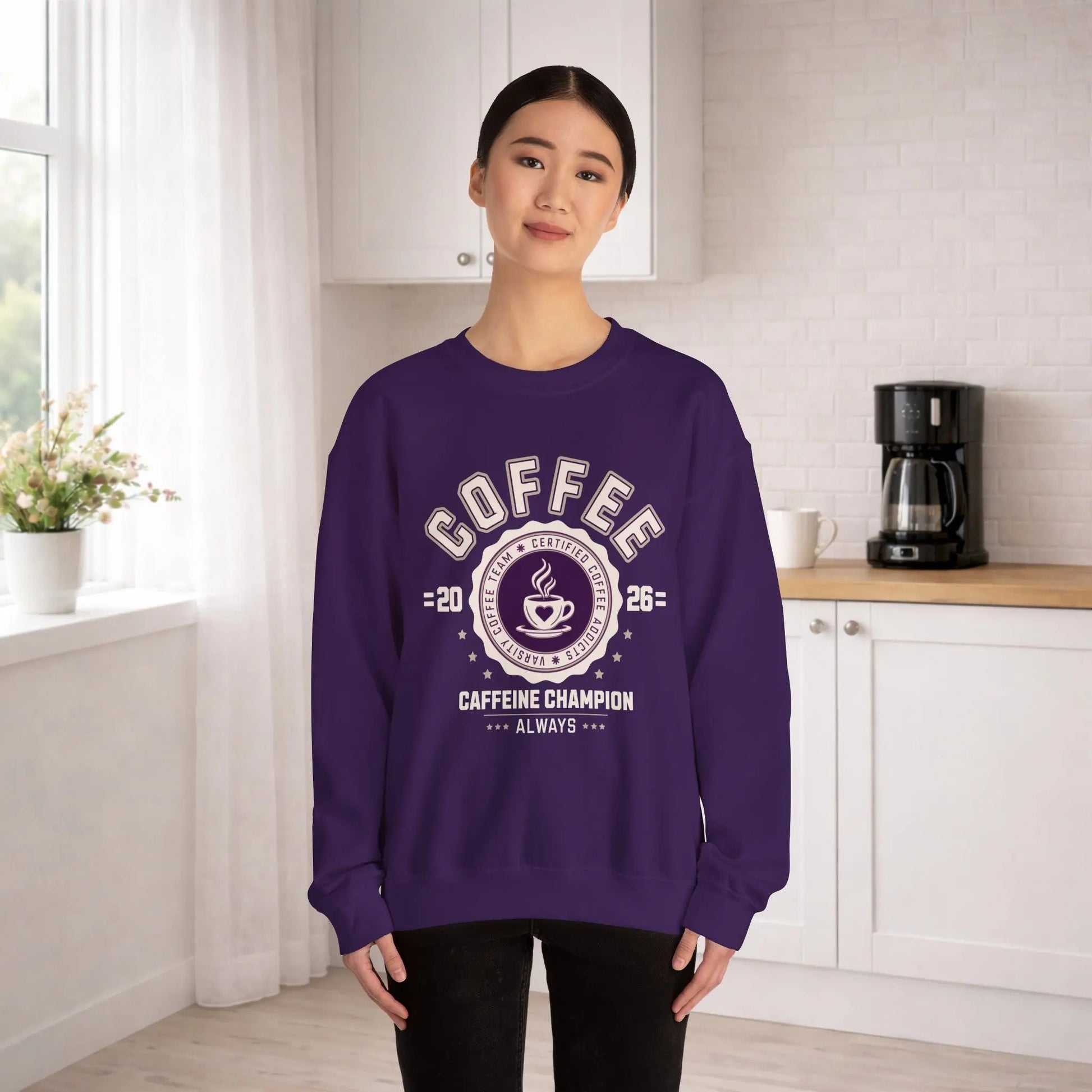 Varsity Coffee Sweatshirt Printify