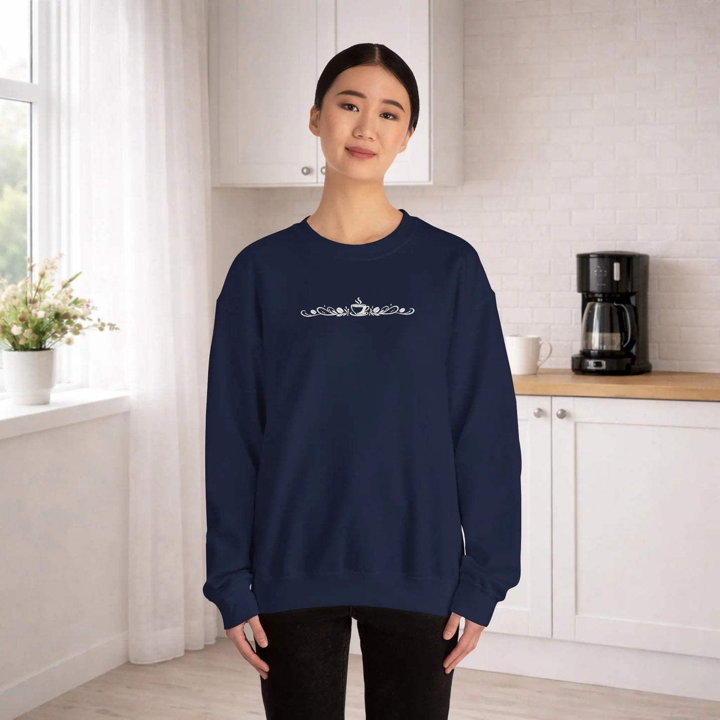 Cafe Garden Minimal Sweatshirt Printify