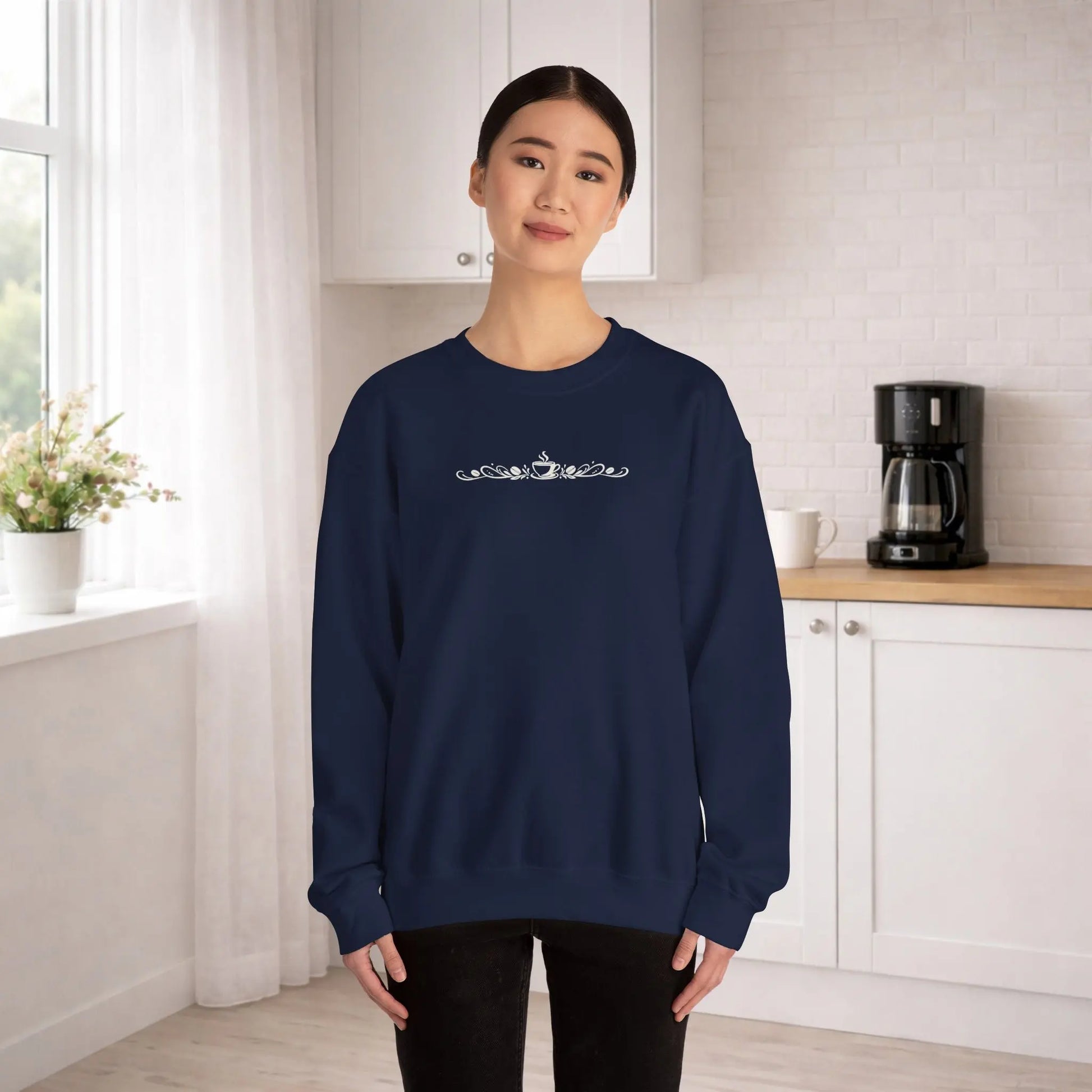 Cafe Garden Minimal Sweatshirt Printify