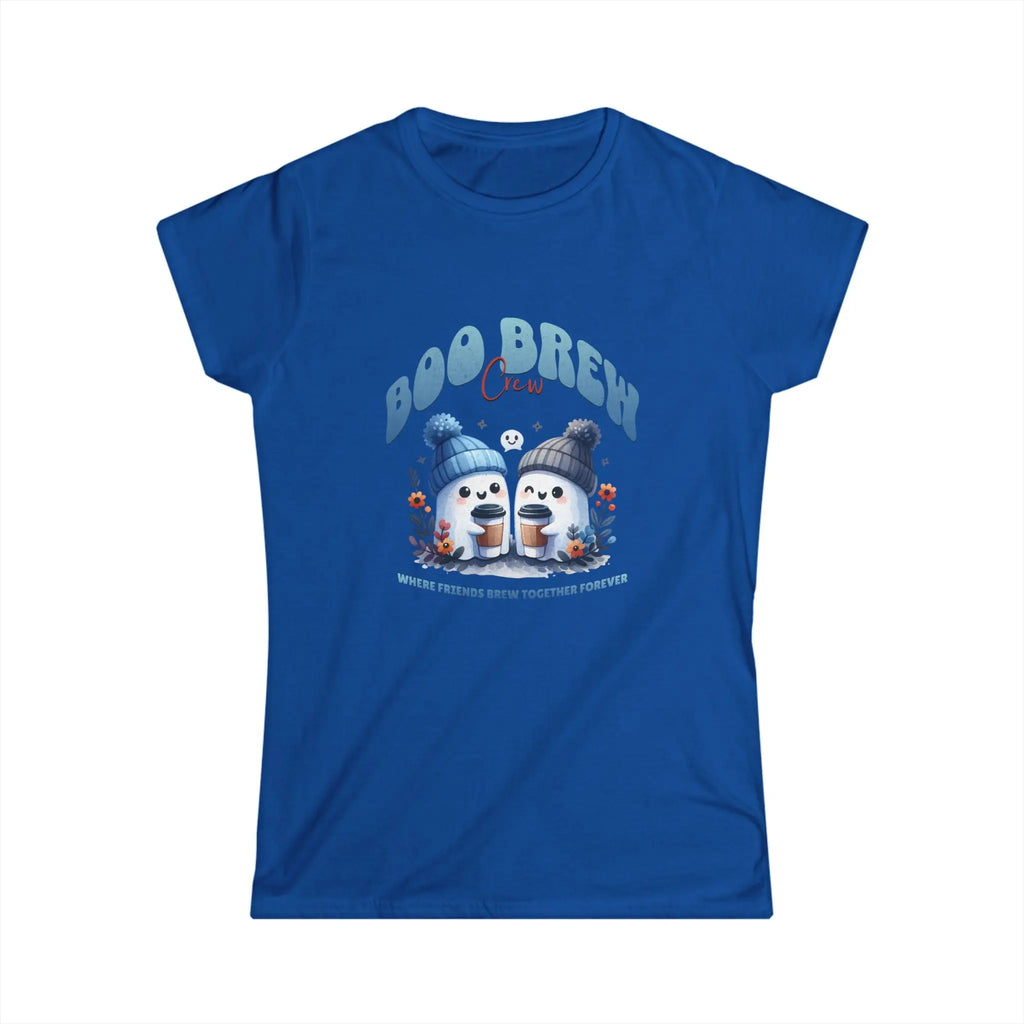 Boo Brew Crew T-Shirt - Cute Ghost Coffee tee Printify