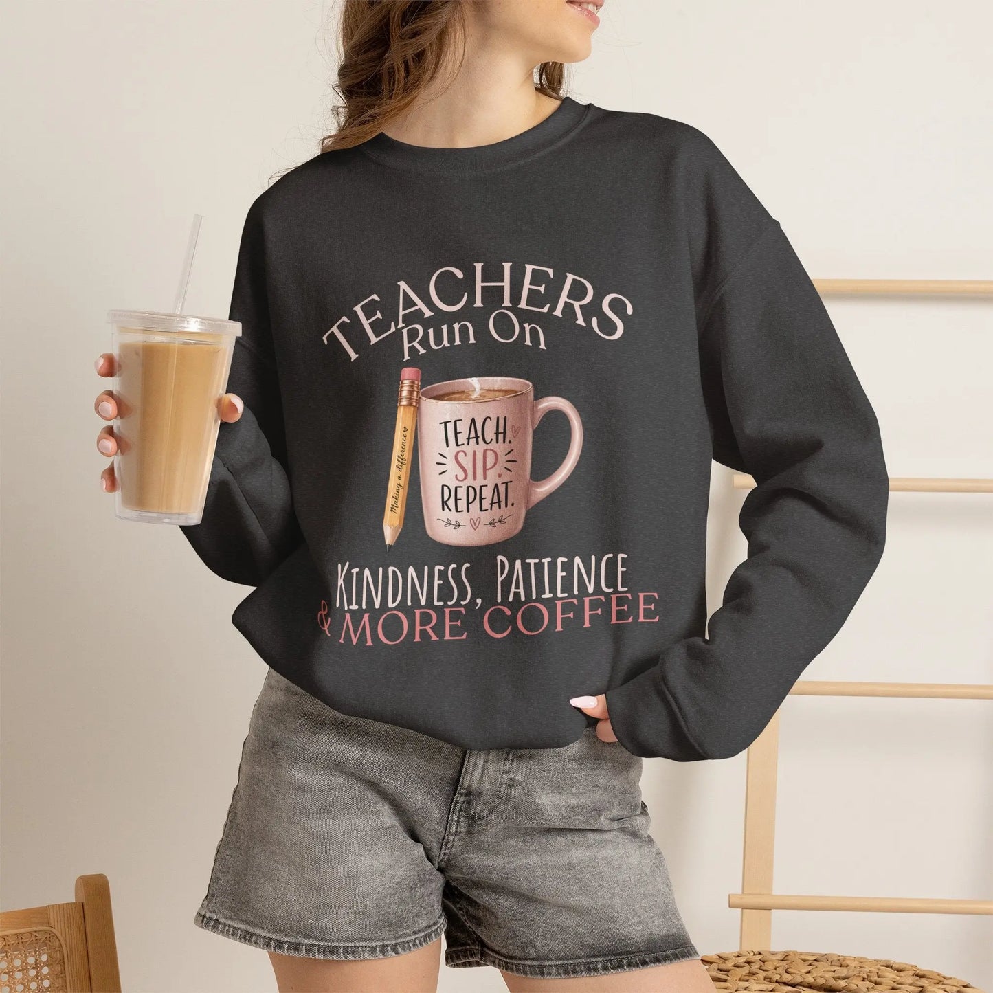 Teacher Coffee Sweatshirt Printify