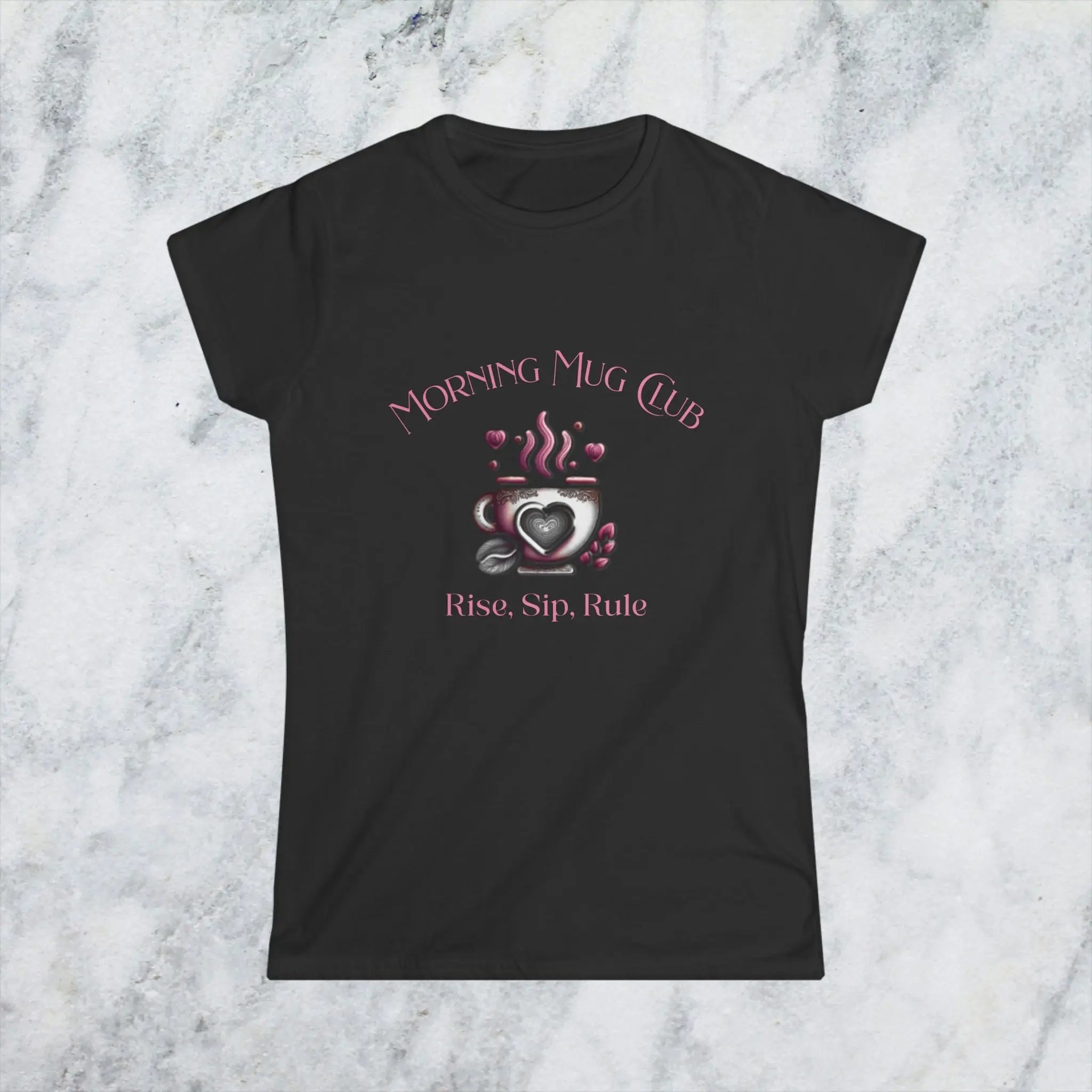 Rise Sip Rule T-shirt- Morning Mug Club Collection - Boho Morning Mug Club T-Shirt Printify