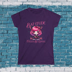 Batitude Tee, Cute Bat Tee, Women's Graphic Shirt, Alternative Fashion Top, Gifts for Goth Girls, Halloween Wear - Boldly Bitter Company