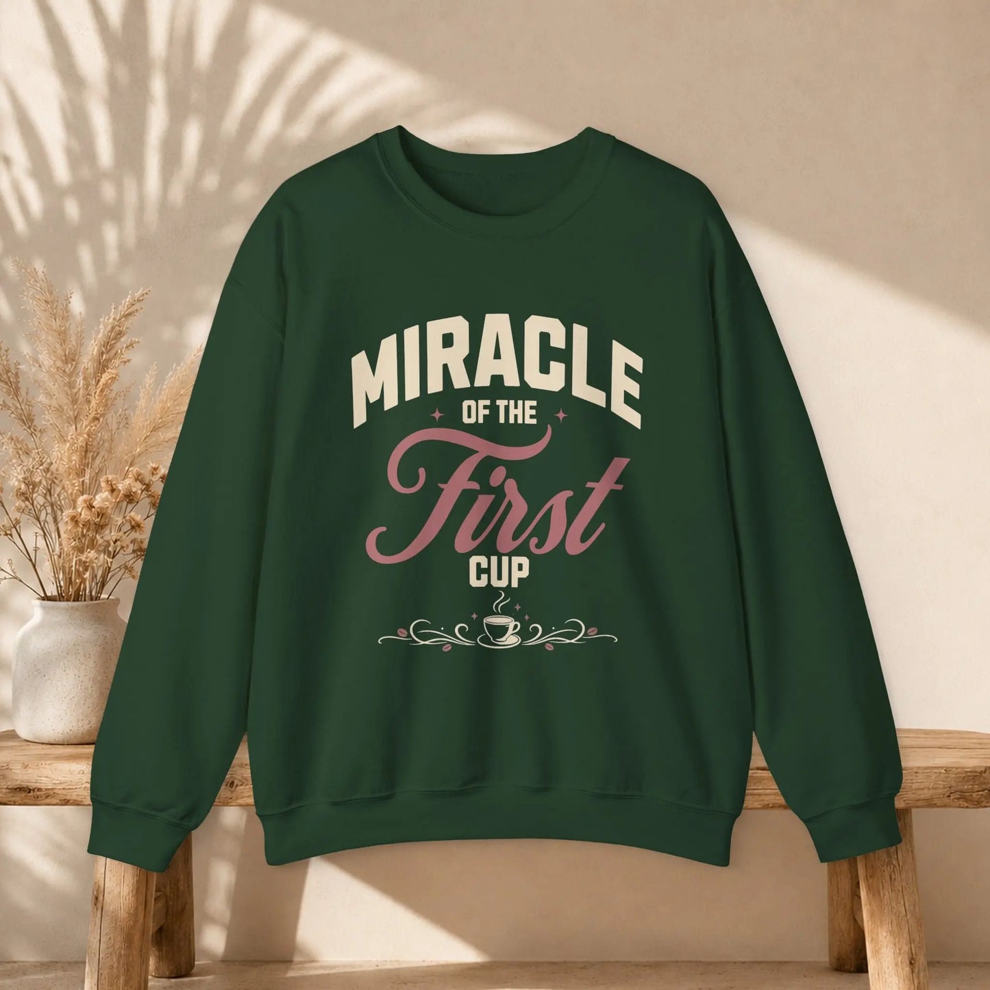 Miracle of the First Cup Sweatshirt Printify