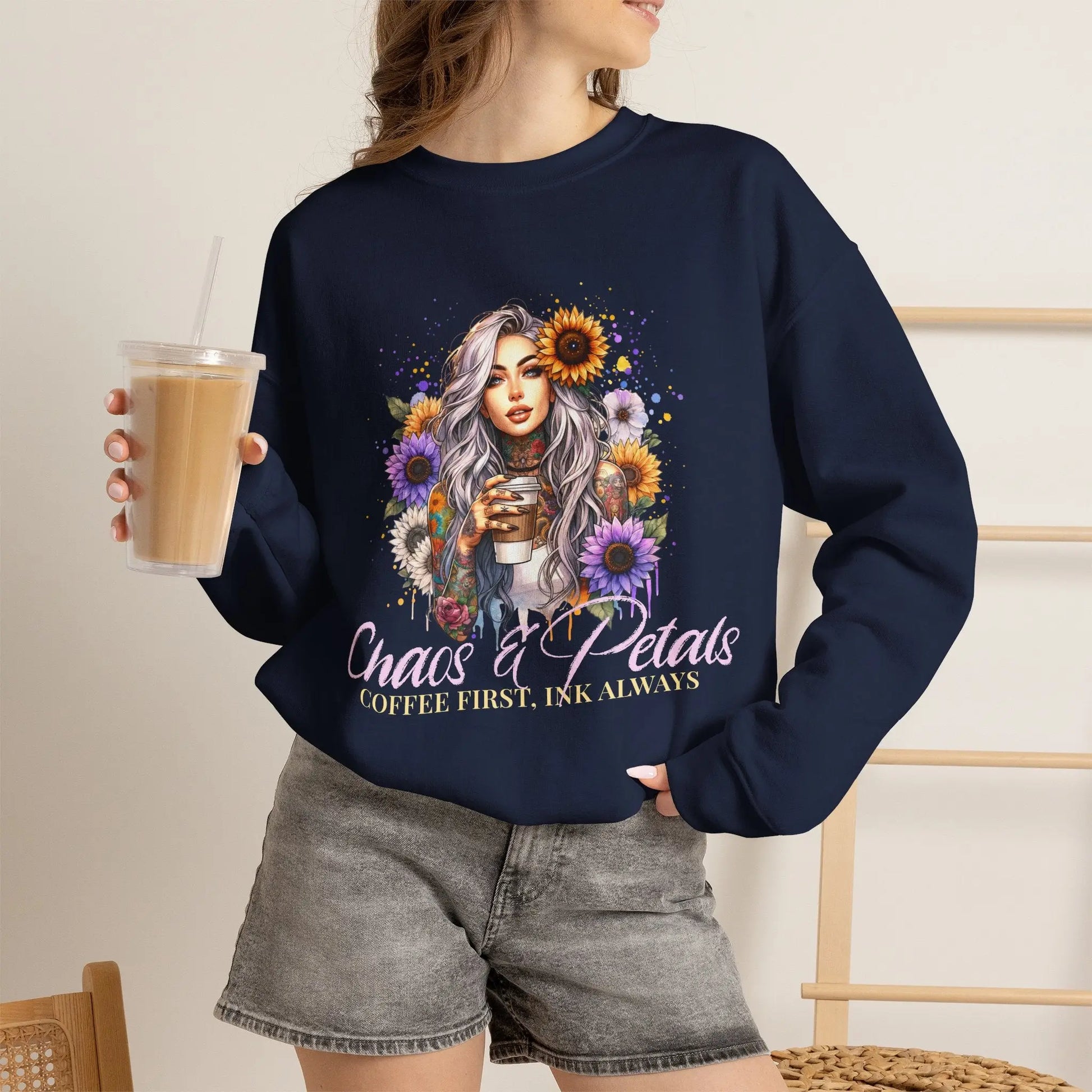 Chaos & Petals Sweatshirt Printify
