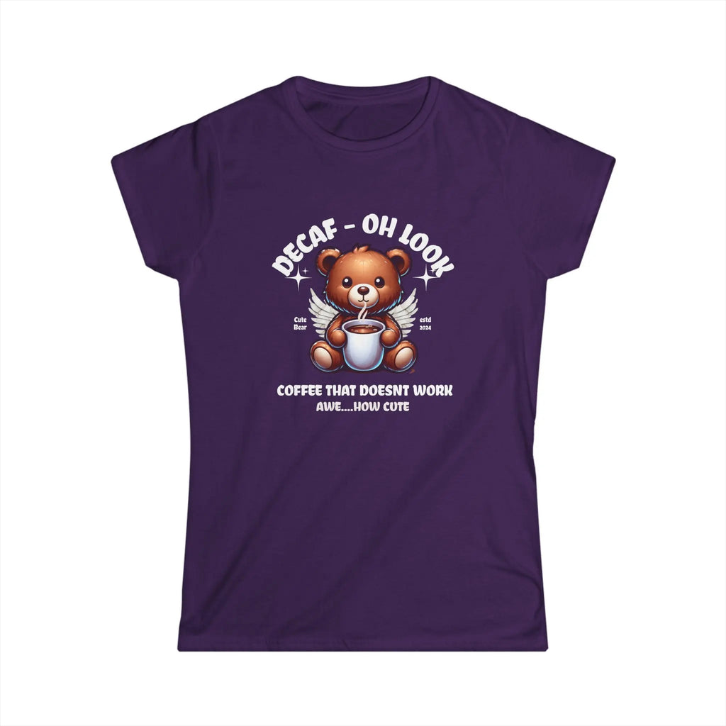 Decaf Bear Tshirt - Coffee that doesn't work - Cute Teddy Bear Tee Printify