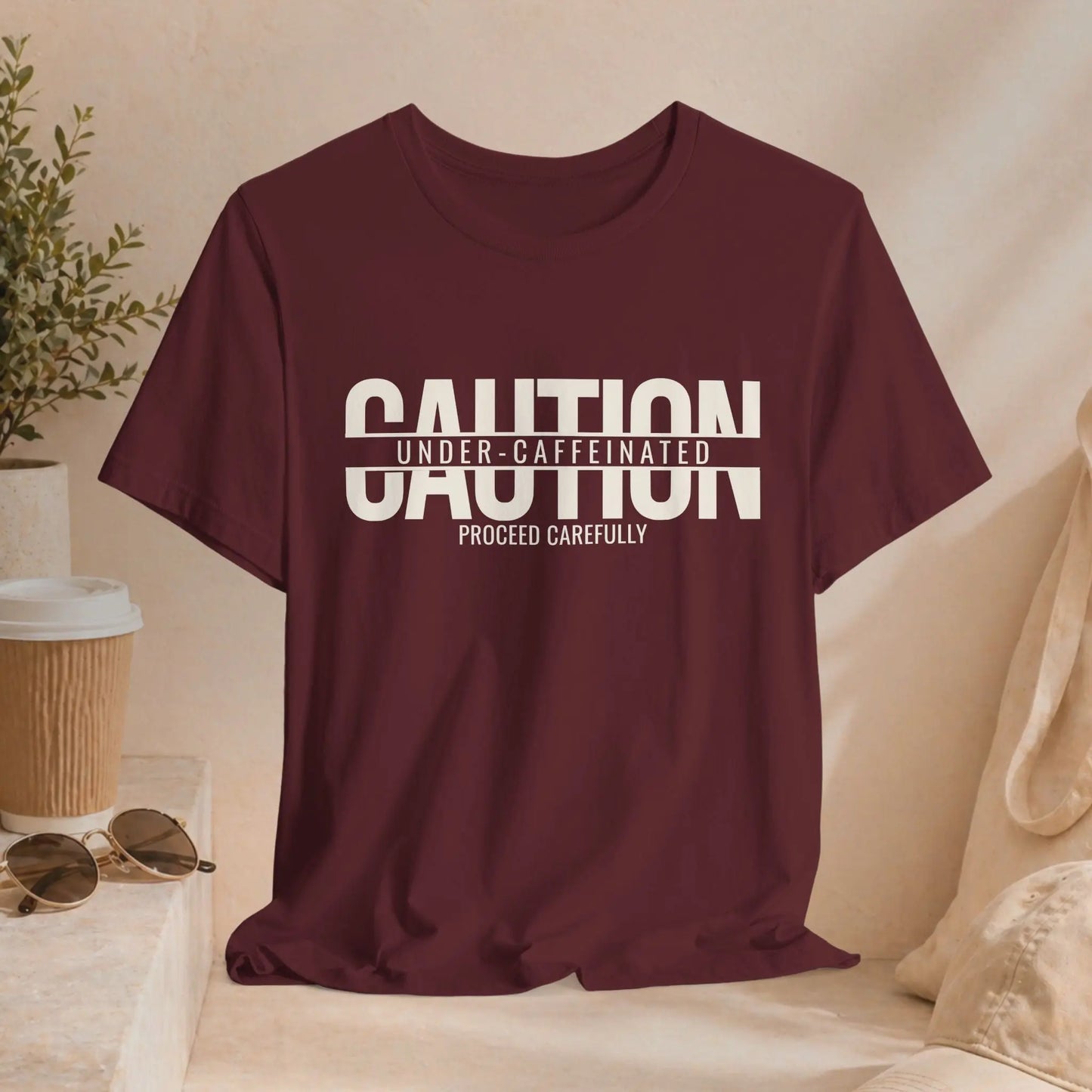Caution Undercaffeinated Tee - Boldly Bitter Company
