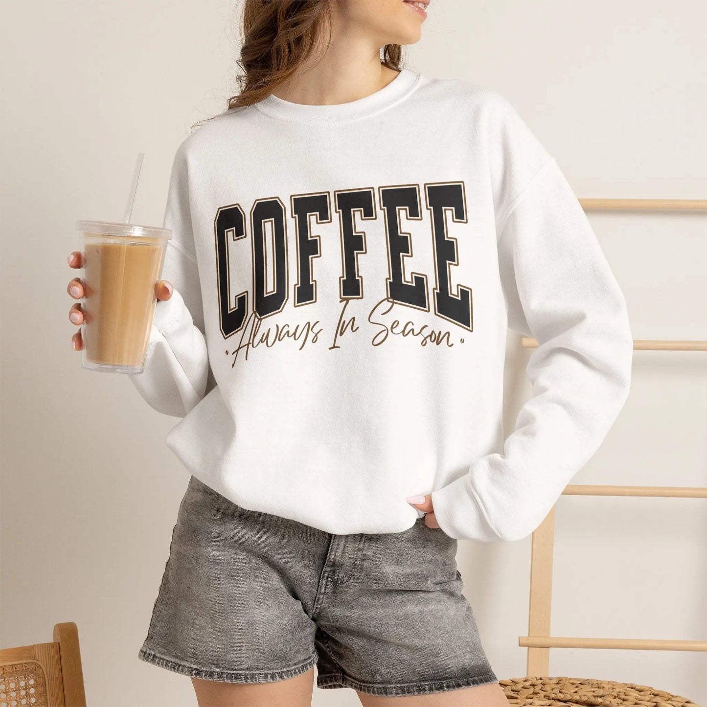 Coffee Always in Season Sweatshirt Printify