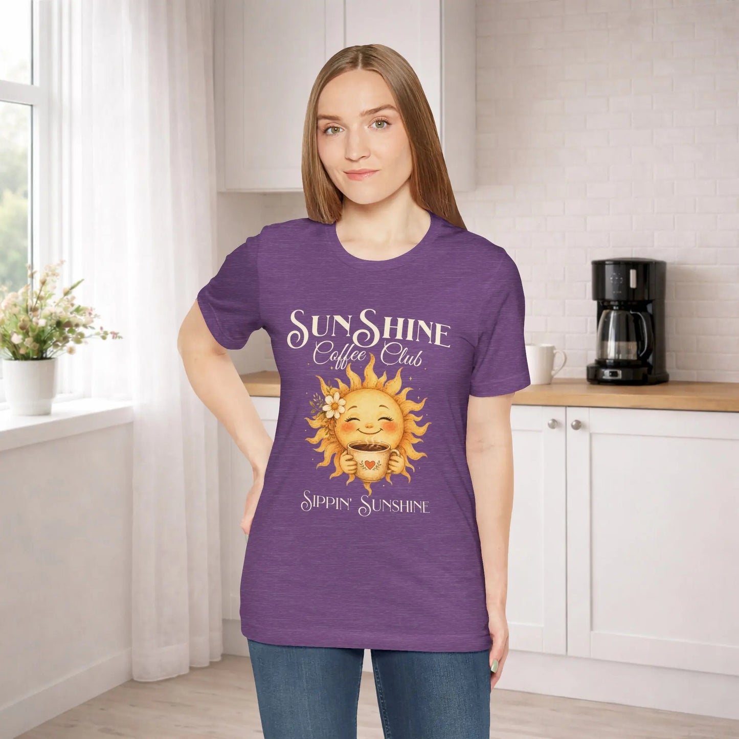 Sunshine Coffee Club Tee — "Sippin' Sunshine" Graphic T-Shirt Printify