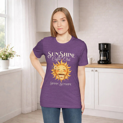 Sunshine Coffee Club Tee — "Sippin' Sunshine" Graphic T-Shirt Printify