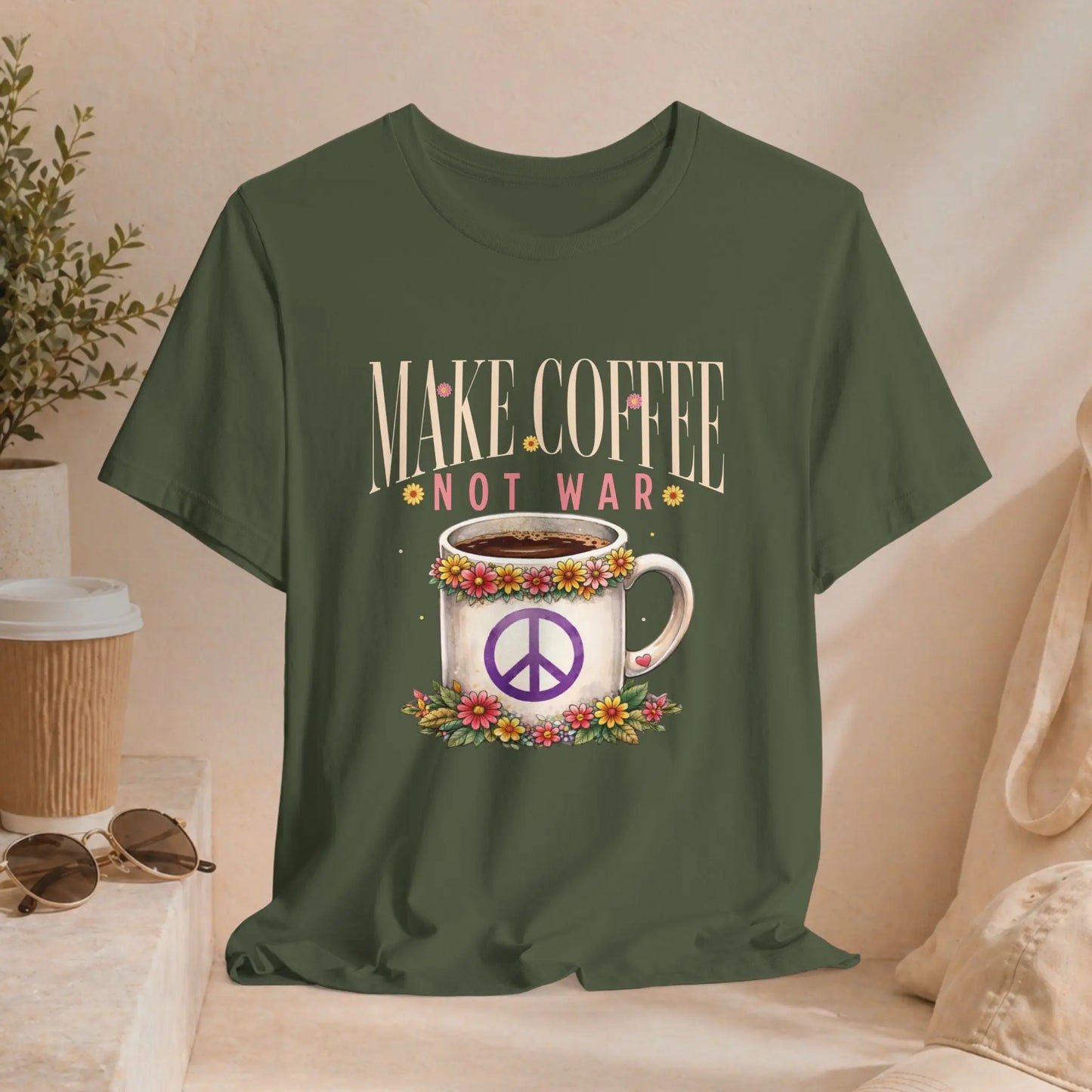 Make Coffee Not War T‑Shirt - Boldly Bitter Company