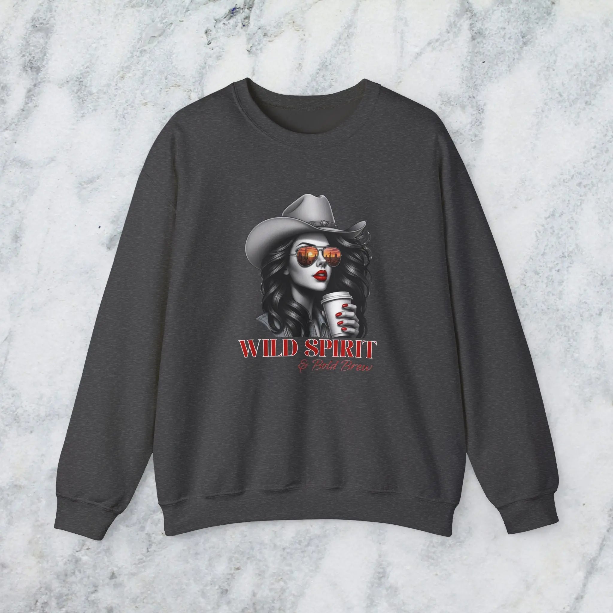 Wild Spirit Sweatshirt — Cowboy Cowgirl Graphic 'Wild Spirit' Printify