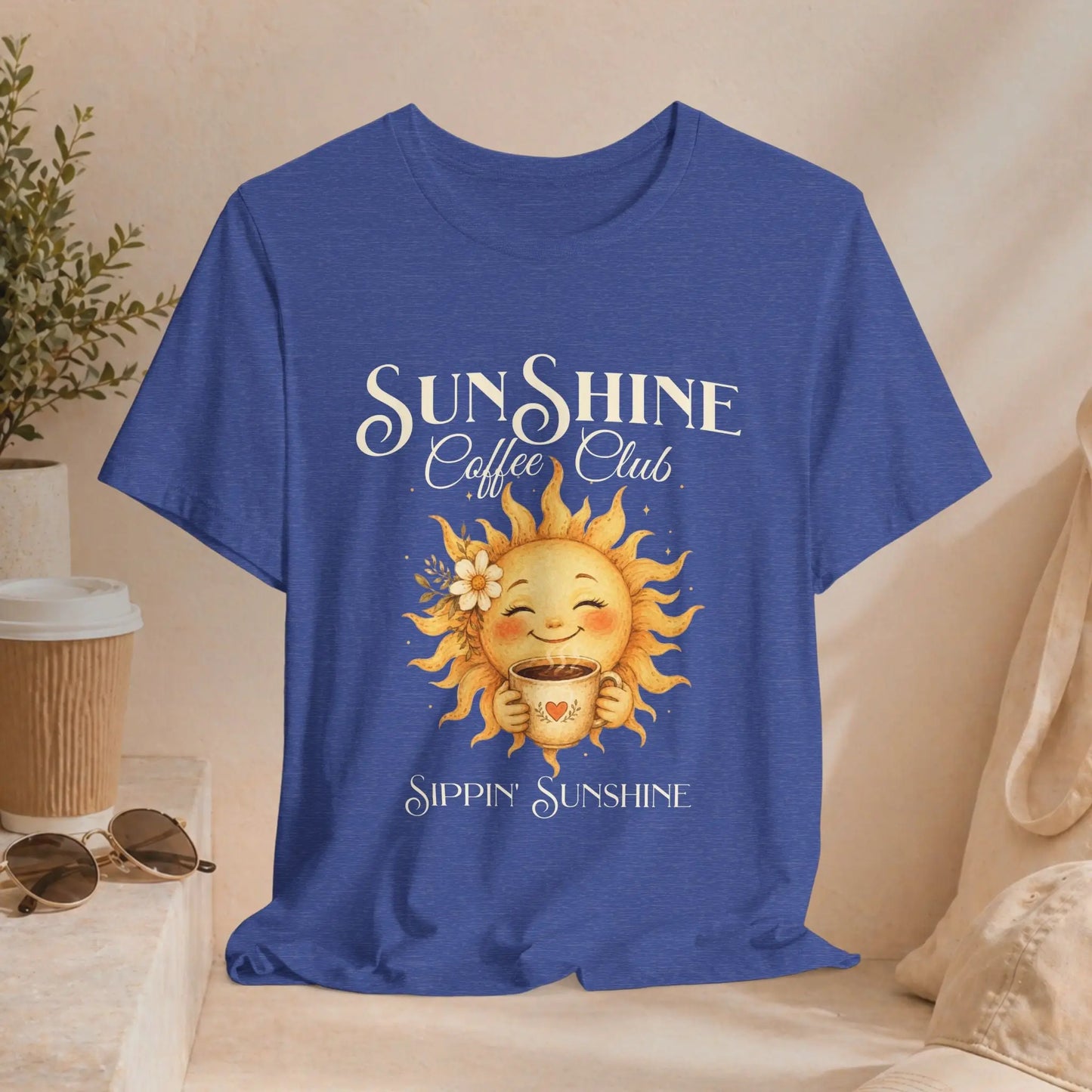Sunshine Coffee Club Tee — "Sippin' Sunshine" Graphic T-Shirt Printify