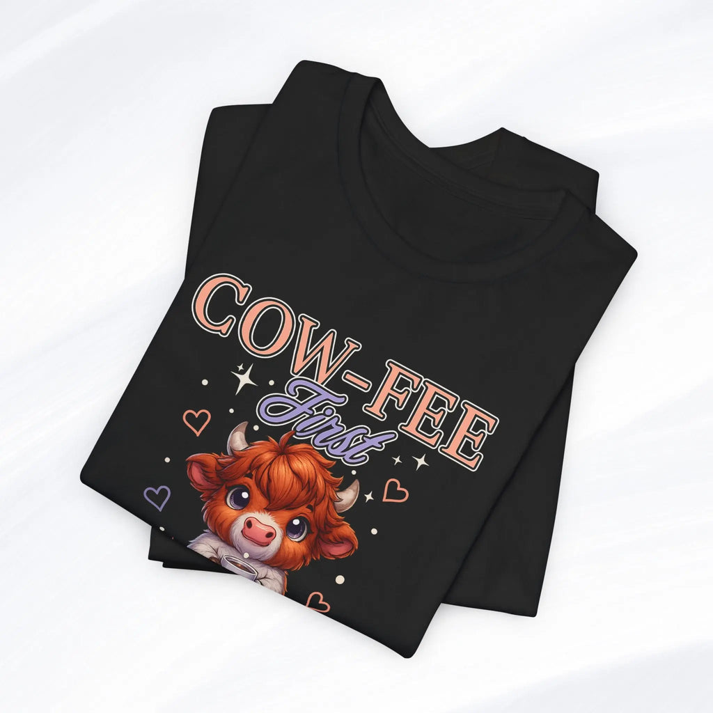 Cow-Fee First Tee Printify