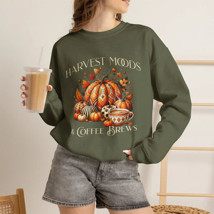 Harvest Moods & Coffee Brews Sweatshirt Printify